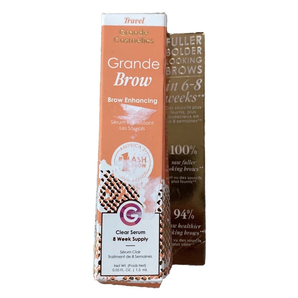 Grande Brow Enhancing Clear Serum 0.05 oz 8 Week Supply Fuller Bolder Looking